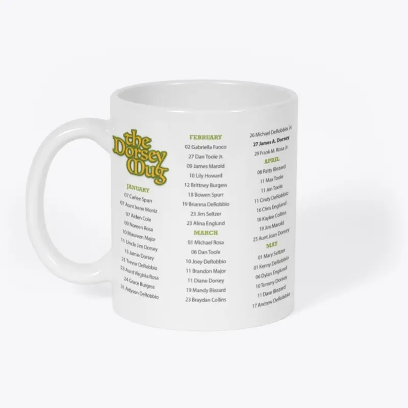 The White Irish Dorsey Mug